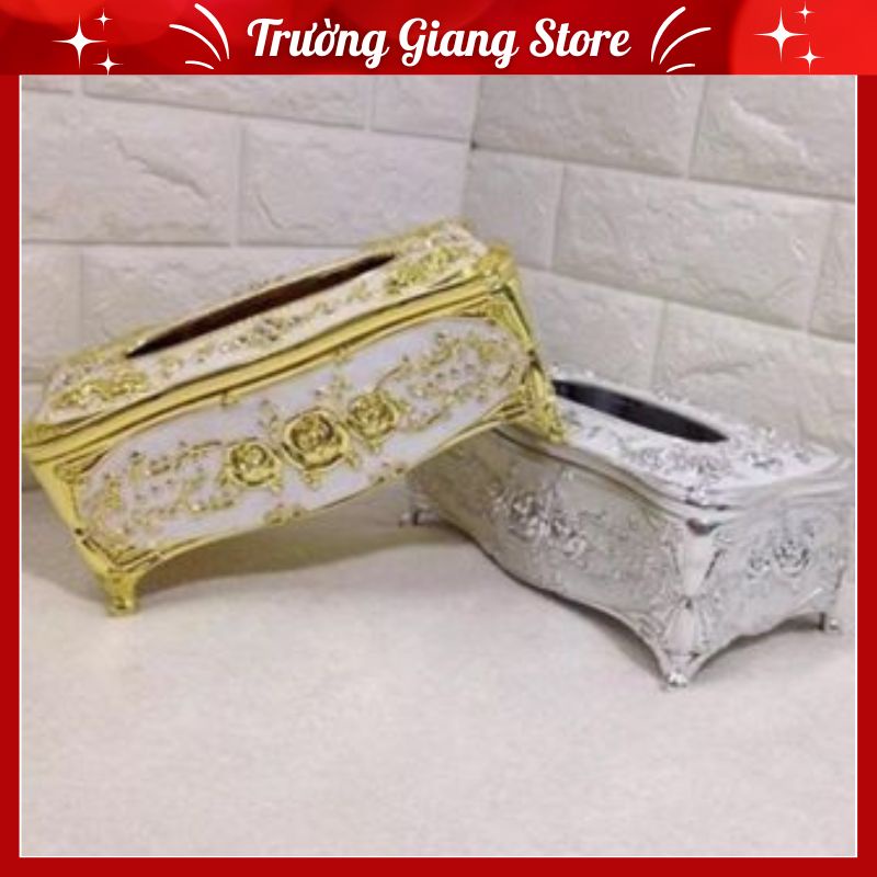 Hộp Để Giấy Ăn Mạ Vàng Cao Cấp Thiết Kế Thanh Lịch Và Trang Nhã