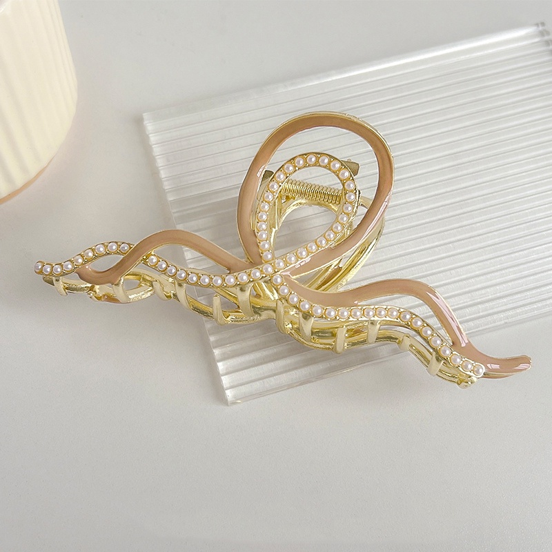 Kẹp Tóc Kim Loại Đính Đá Cao Cấp 13.5cm Phong Cách Hàn Quốc Cho Nữ