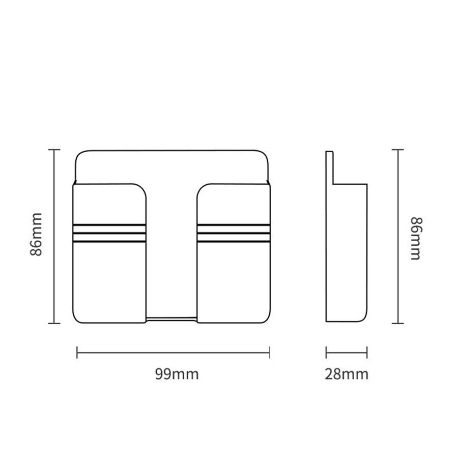 Kệ Dán Tường Để Điện Thoại, Ống Cắm Điều Khiển Remote Xẻ Rãnh Gutek V5 Siêu Tiện Lợi - Khay Đựng Đồ, Bút Viết Đa Năng