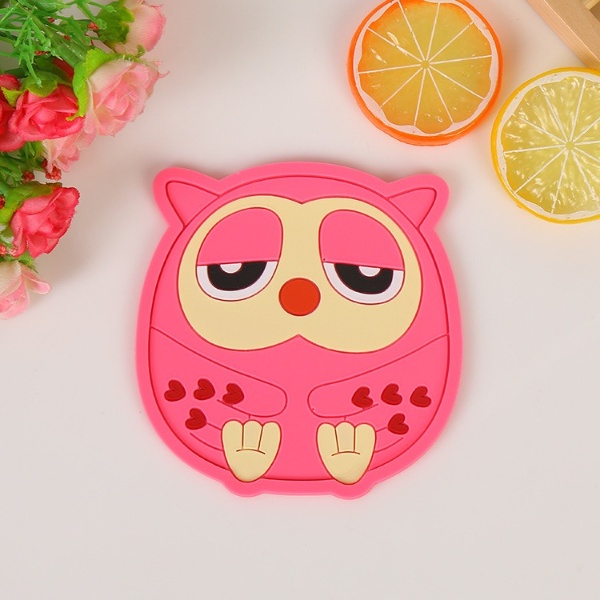 Miếng lót ly hình thú siêu cute kích thước 9cm