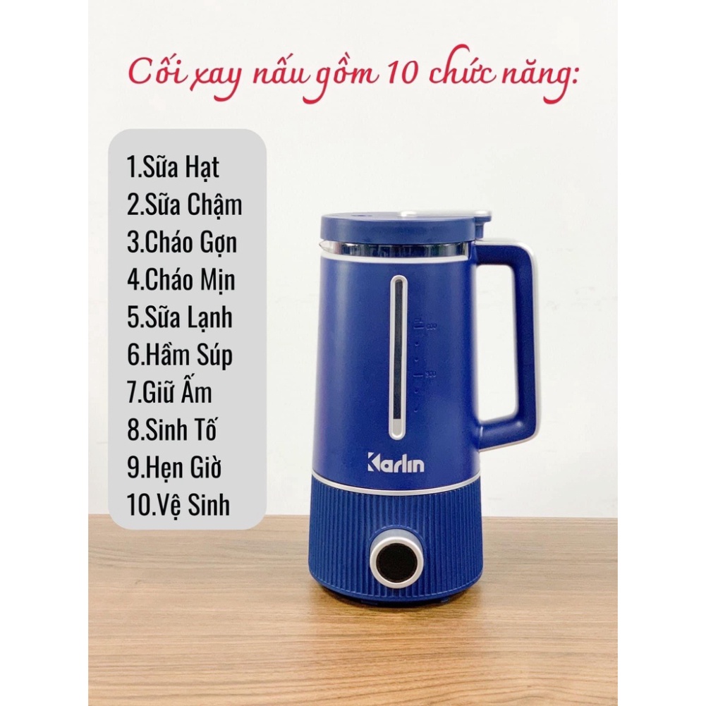 Máy Làm Sữa Hạt Mini KARLIN GENA07 Thương Hiệu Đức Bảo Hành Chính Hãng 24 tháng