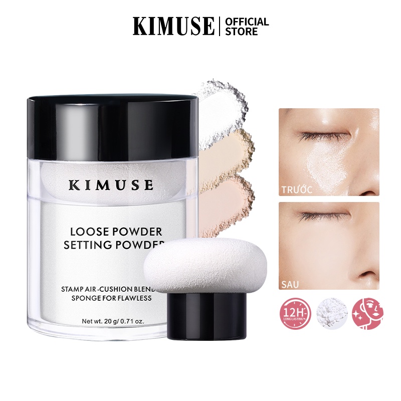 Phấn phủ dặm KIMUSE đầu nấm kiểm soát dầu 20g