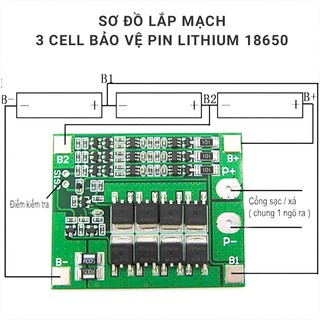 Mạch sạc 3S-25A có cân bằng