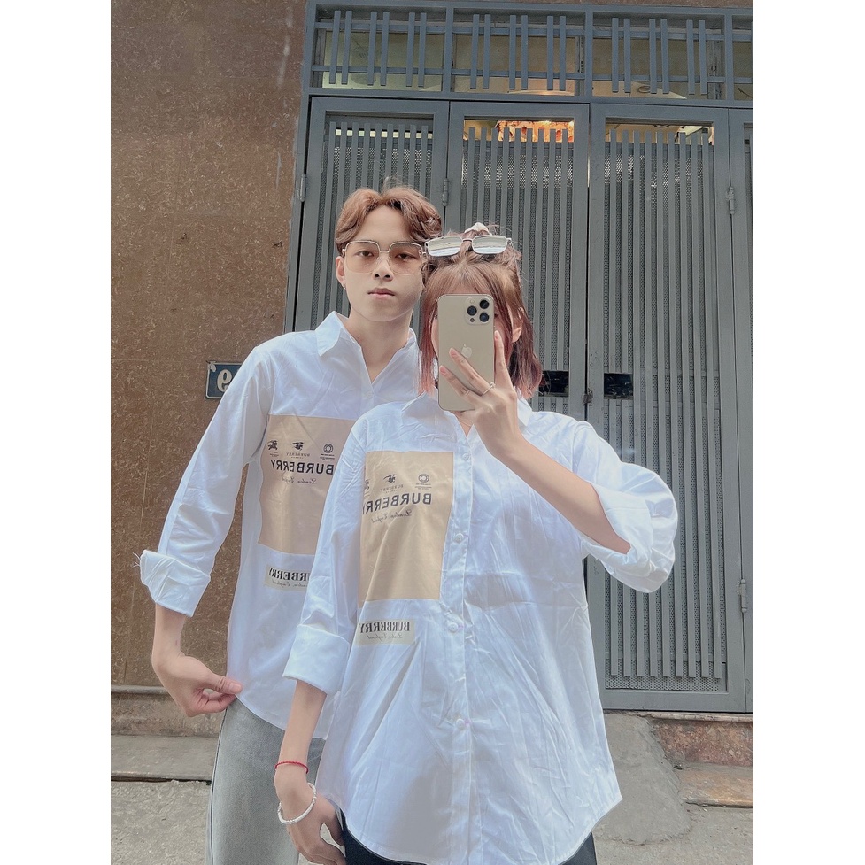 áo Sơ mi logo Bur berry Chất sơ mi lụa ,ln