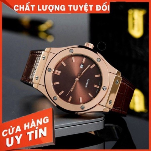 [Hu201 viền trơn] Đồng hồ nam Hu201 - máy pin - Size 42 mm Hàng có bảo hành 12 tháng (Đồng hồ Hulo) | BigBuy360 - bigbuy360.vn