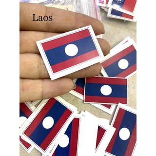 Decal chống nước hình cờ nước LAOS
