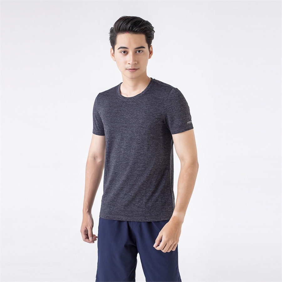 Áo cộc tay cổ tròn Aristino thấm hút mồ hôi from ôm  ATS011S9