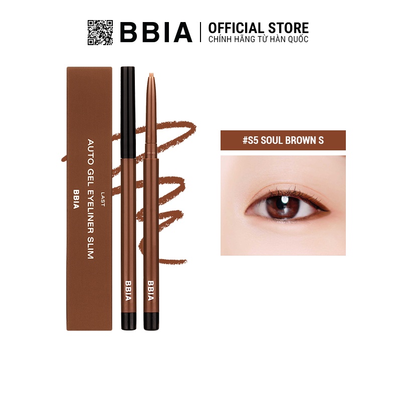 Chì Kẻ Mắt Bbia Last Auto Gel Eyeliner Slim (5 màu) 0.1g Bbia Official Store