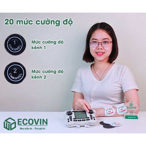 Máy massage xung điện, máy mát xa châm cứu 8 miếng dán SYK-308B