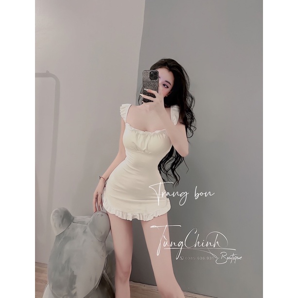 Body Cottong Trắng Kèm Yếm TB