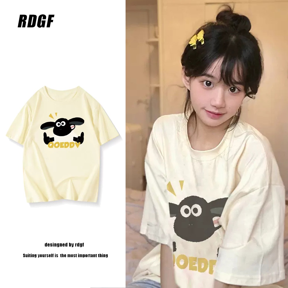 Rdgf Chính Thức Shopartraw milk is Áo Thun Tay Lỡ Dáng Rộng Màu Vàng Nhạt Thời Trang Mùa Hè Dành Cho Nữ