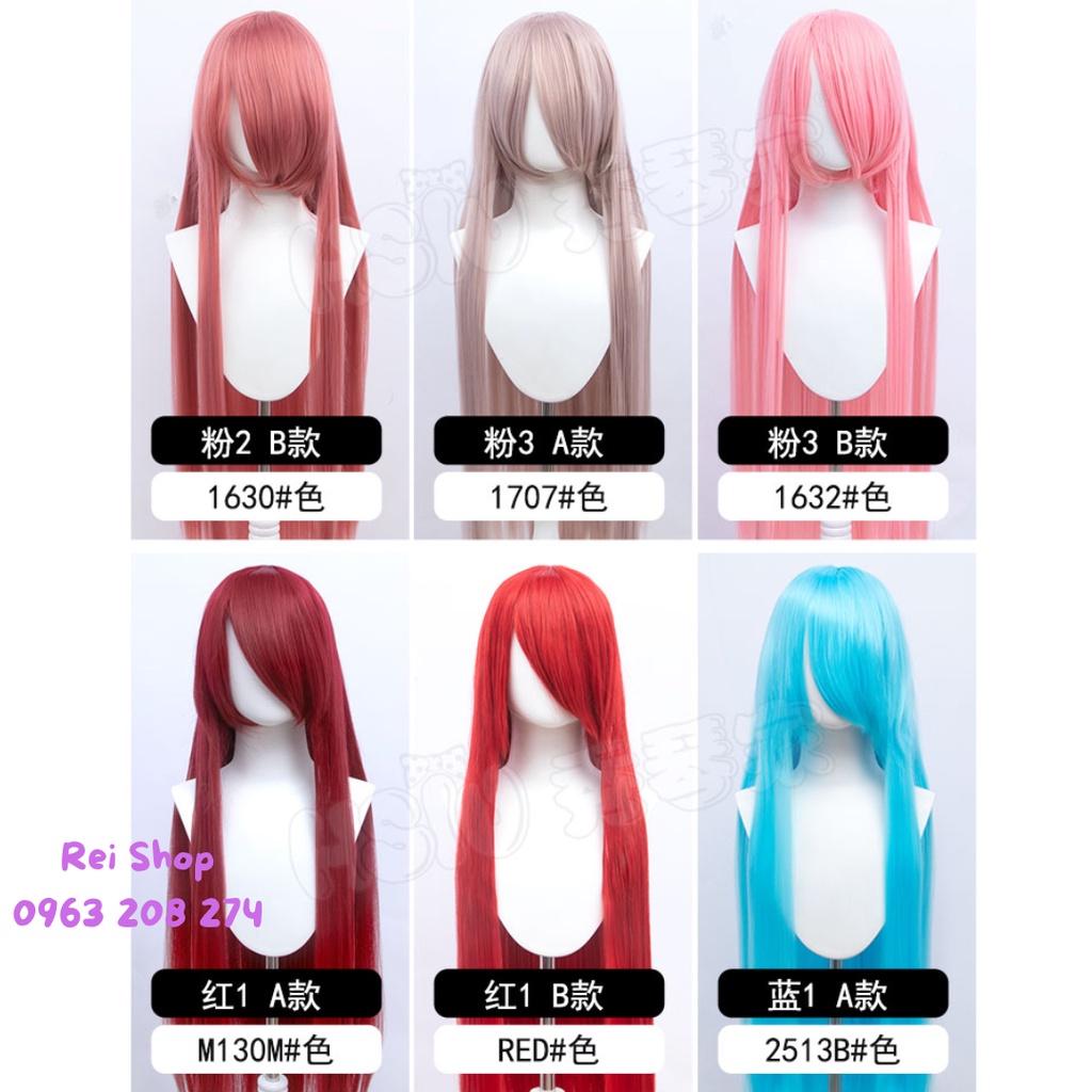 Wig xanh dương 100cm - Tóc giả hóa trang Cosplay mã D42AL 2513B