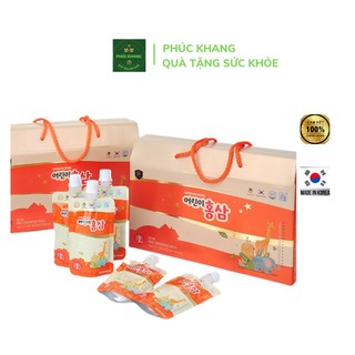 Nước hồng sâm trẻ em hàn quốc kid korean red ginseng - hộp 15 gói x 40ml