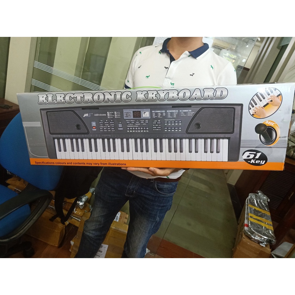 Đàn piano điện tử 61 phím Tặng kèm Mic đàn organ electronic keyboard cao cấp dành cho trẻ em người lớn mới bắt đầu VT160