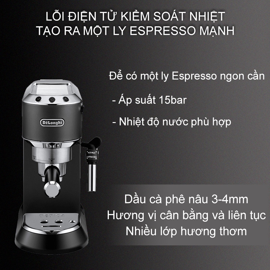 Máy Pha Cà Phê DELONGHI EC685 - Công suất 1300W, Áp suất 15Bar -  - Hàng Châu Âu Giá Tốt