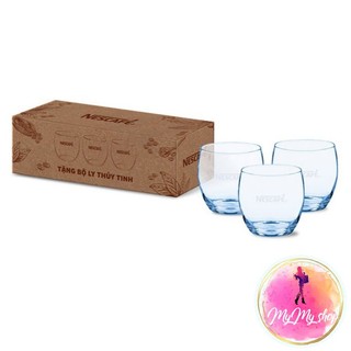 Bộ 3 ly thủy tinh Collin Nescafé