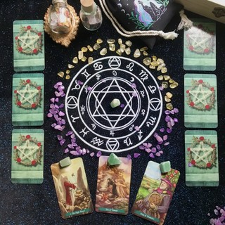 Khăn trải bài Tarot The Hindu Trinity (tặng túi dây rút), khăn trải tarot, thảm trải tarot