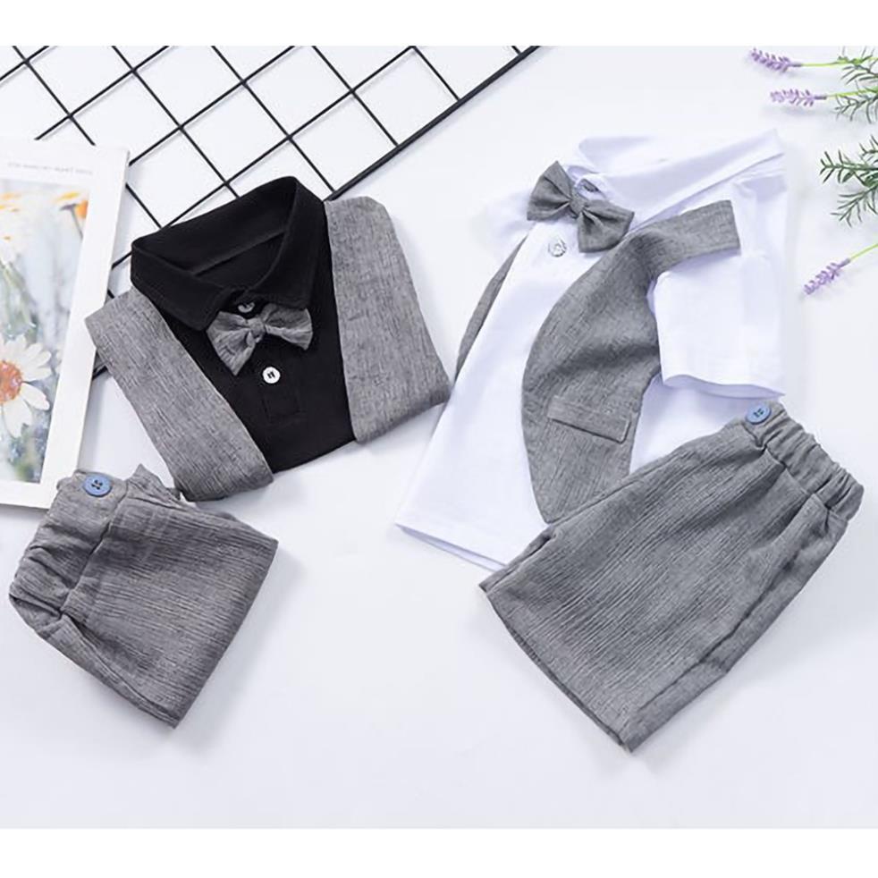 Set đồ bé trai Set đồ mùa hè sành điệu cho bé trai chất liệu vải siêu mịn, siêu mát, không quá dày, T10