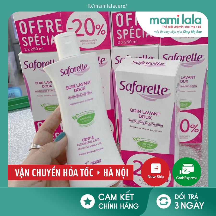 Dung Dịch Vệ Sinh Phụ Nữ Saforelle Soin Lavant Doux 250ml - Xuất xứ Pháp