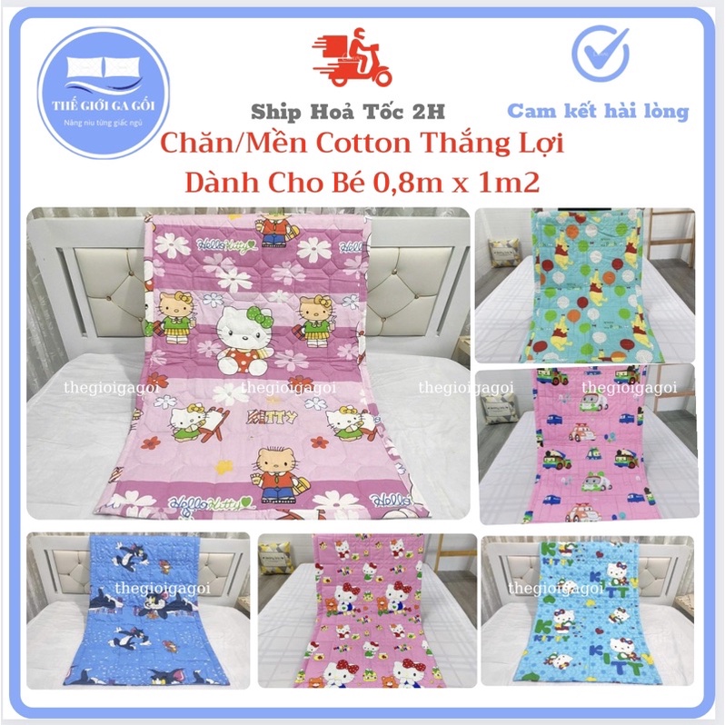 Chăn Mền 100% cotton Thắng Lợi cho bé kích thước 0,8m×1,2m ( inbox chọn mẫu)