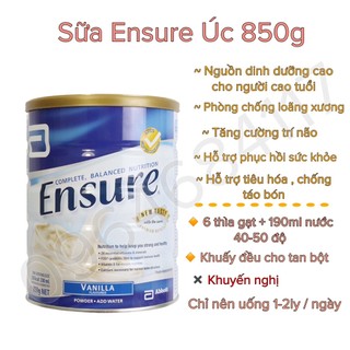 Date 5/25 Sữa Ensure úc 850g