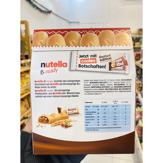 Nutella B-Ready Bánh quy nhân socola hạt phỉ hộp 132gr (6 bánh)