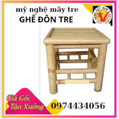Ghế đôn tre   ghế tre quán cà phê, ghế uống trà bằng tre ,ghế ăn tre cho quán bún đậu mắm tôm