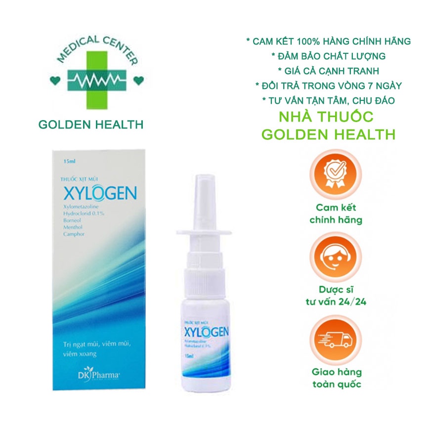 Dung dịch xịt mũi XYLOGEN Dược Khoa - Giúp thông thoáng mũi