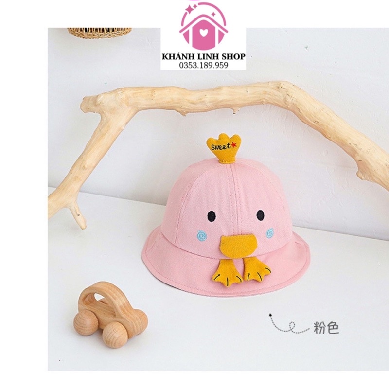 Mũ rộng vành phối mỏ vịt ngộ nghĩnh cho bé