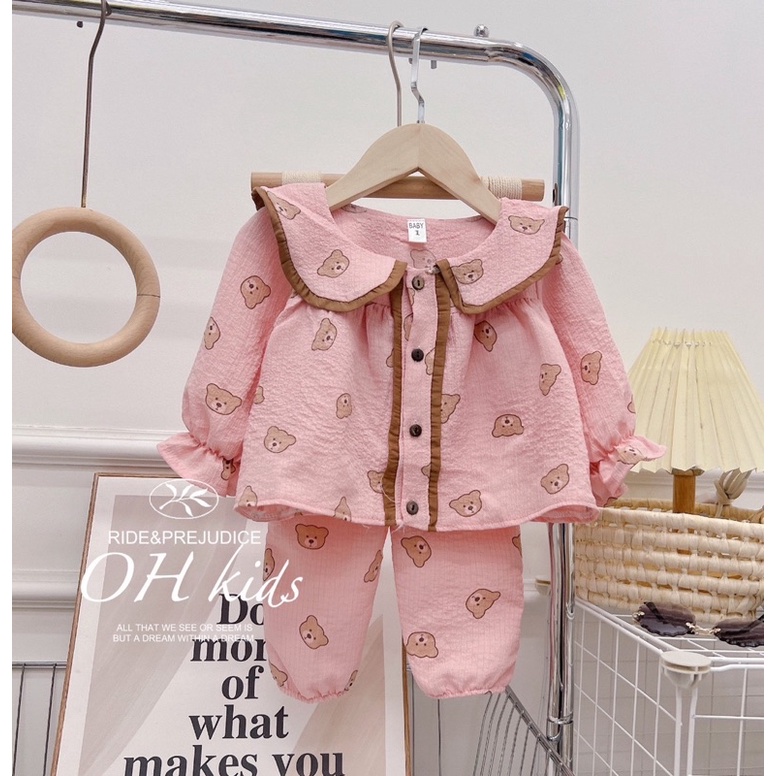Bộ Pizama xốp hình siêu kute cho bé  gái