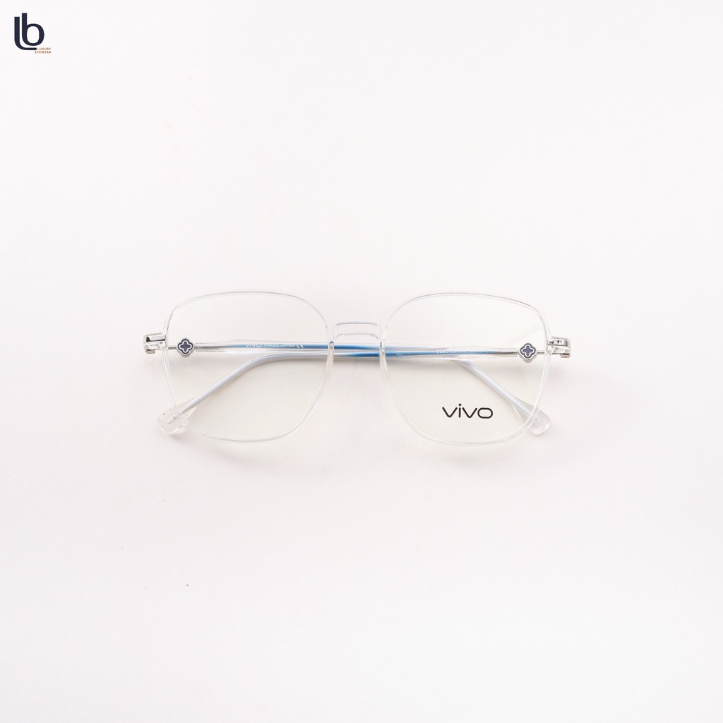 Kính gọng vuông kim loại LB EYEWEAR 8295 kính mắt cận nam nữ chống ánh sáng xanh, tia UV thời trang cao cấp