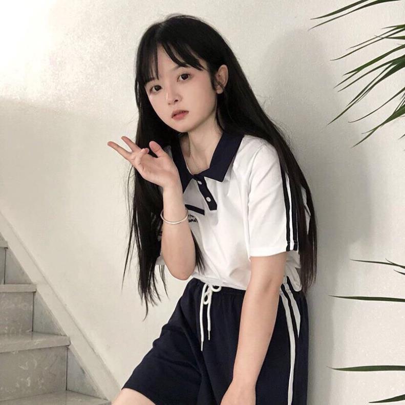 [Hàng Hot] Set Bộ Thể Thao Polo Chạy Sọc Thêu Hình Gấu Panda Xịn Sò Chất Cotton Mềm Mịn❣️