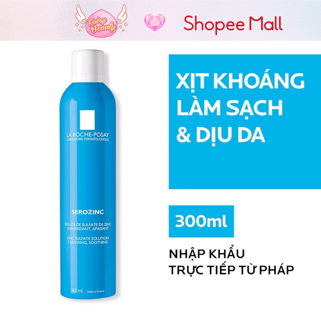 [LA ROCHE-POSAY] Xịt Khoáng Làm Dịu Dành Cho Da Dầu Mụn, Giúp Giảm Sưng Viêm Và Kiểm Soát Nhờn Serozinc 300/150/50ml