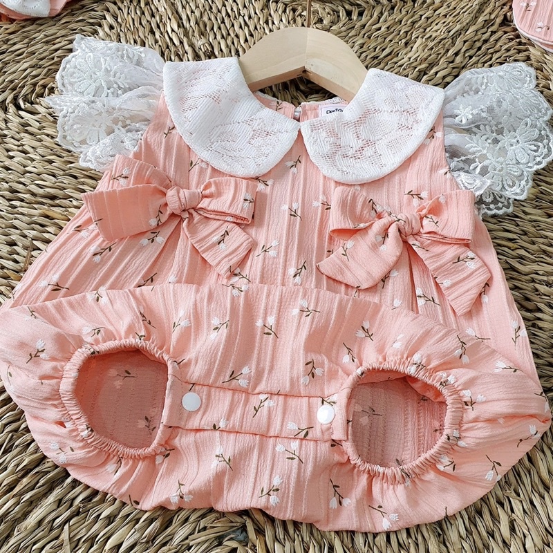 Body cánh tiên hồng cam  xinh xắn sét 3 chi tiết cho bé