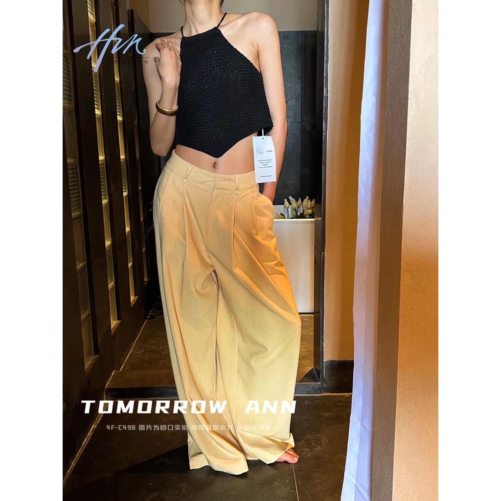 Áo Hai Dây Dệt Kim Dáng Ngắn Cột Dây Thời Trang Xuân Hè 2023 Quyến Rũ Cho Nữ