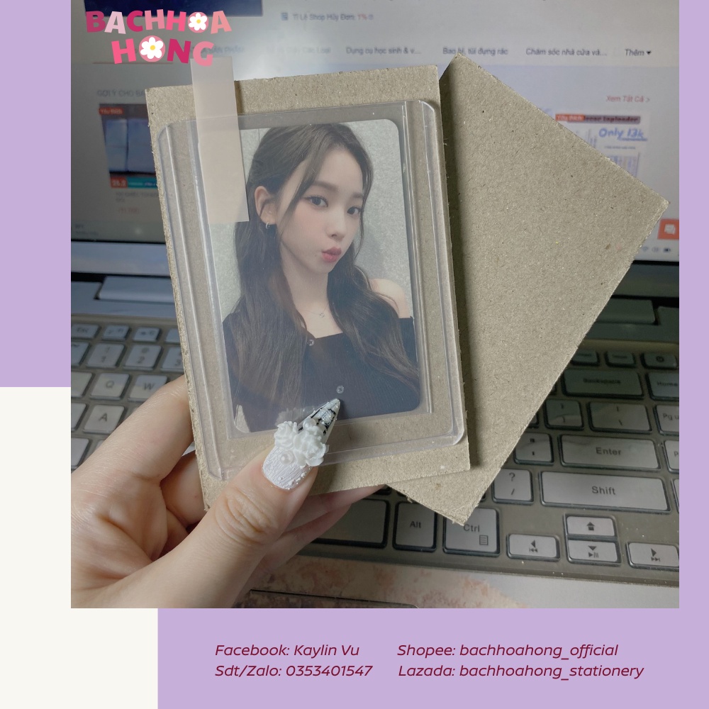 1 CẶP BÌA LẠNH 8x12CM DÀY CỐ ĐỊNH CARD BO GÓC