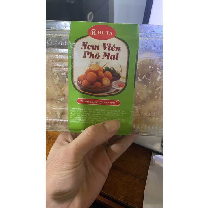 Nem Viên Huta Nem Chua Rán Nhân Phô Mai Kéo Sợi ❤️GIÁ SỈ❤️Hộp 12 Viên Chuẩn Cty Béo Ngậy Thơm Ngon