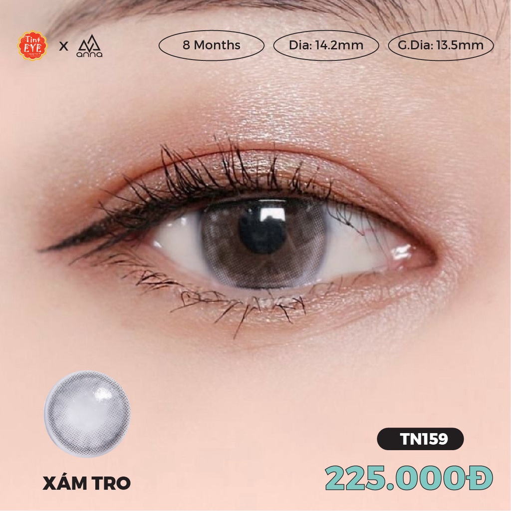 Kính áp tròng có màu 8 tháng TINTEYE CONTACT LENSES số 1 Hàn Quốc độ cận tới 5 độ (1 đôi)