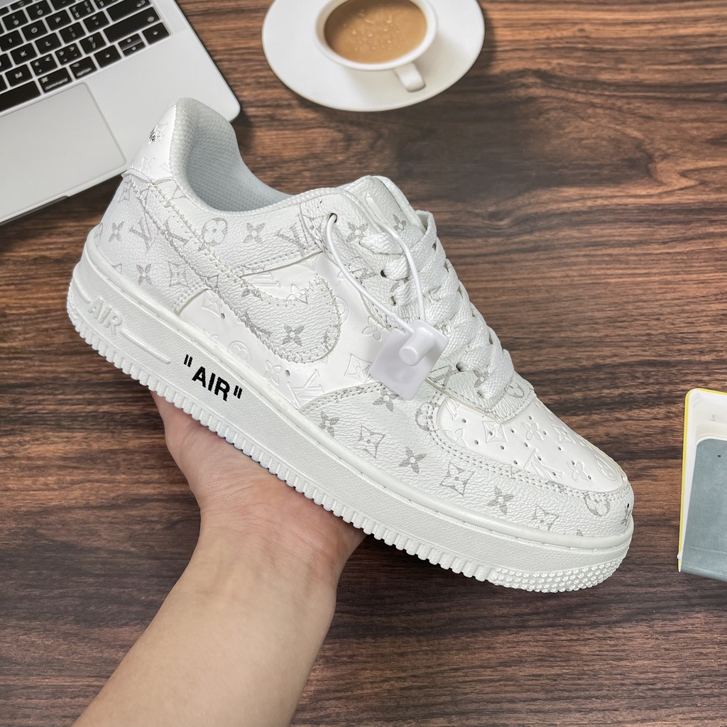 Giày Thể Thao , AF1 Lv Xám Trắng Full Sz 36-43