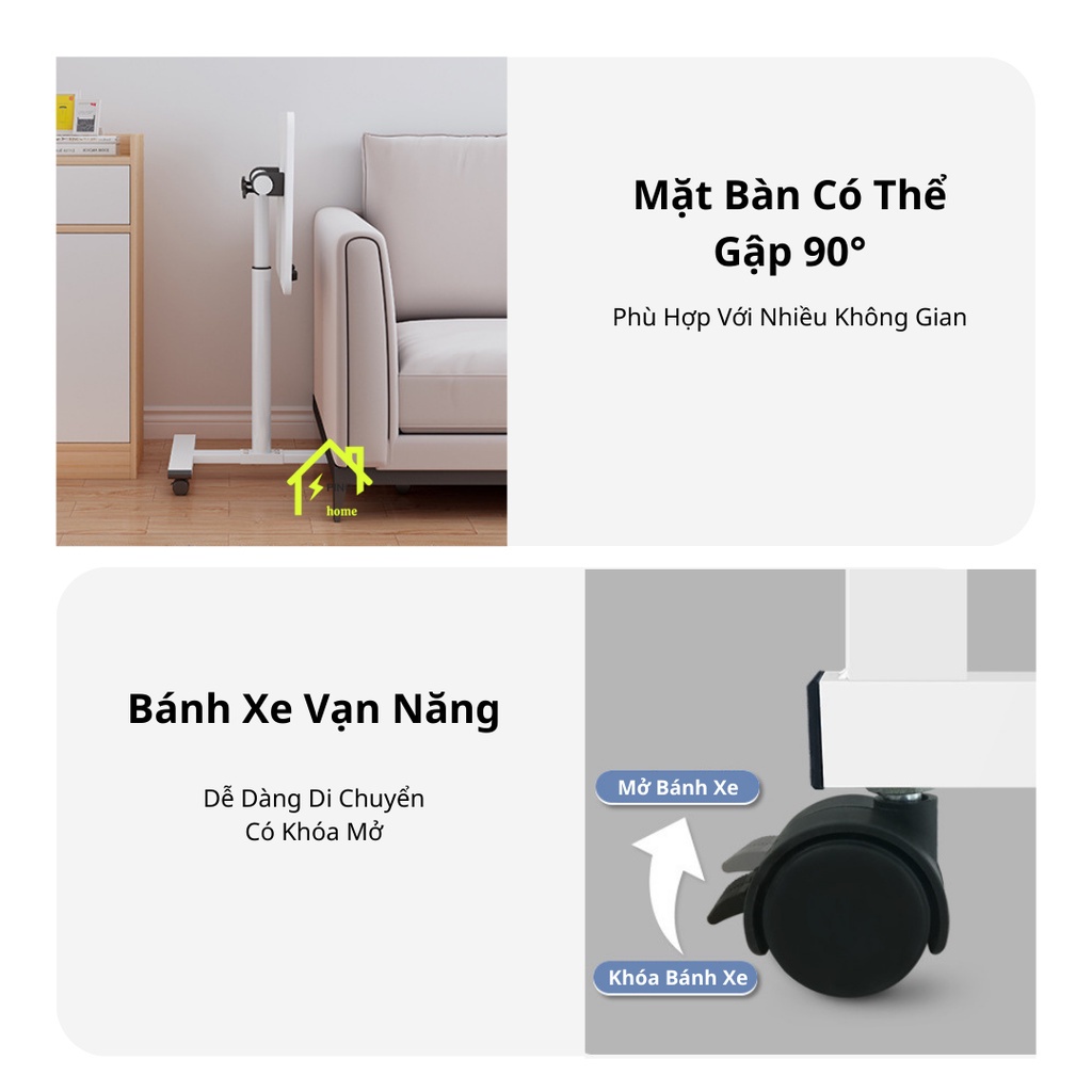 Bàn học, Bàn làm việc di động thông minh điều chỉnh kích thước khung thép chắc chắn kết hợp gỗ mdf cao cấp Win Decor | BigBuy360 - bigbuy360.vn