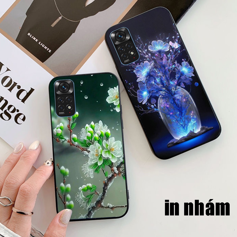 Ốp lưng Xiaomi redmi note 11 4g / redmi note 11s 4g / redmi note 11 pro 5g  in nhám hình hoa cỏ