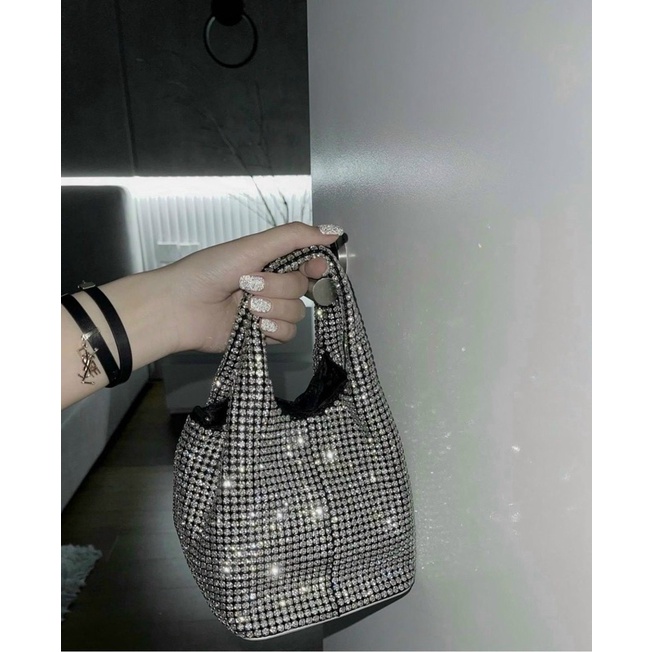 Dây Không Charm. Túi đính đá Cao Cấp AlexWang Super Full Box sz 18