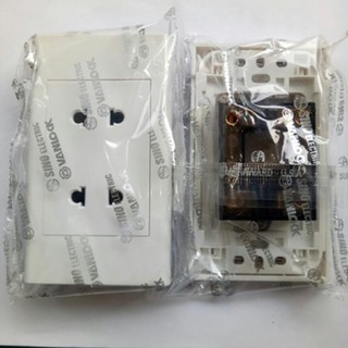 Ổ cắm đôi 2 chấu S18 sino