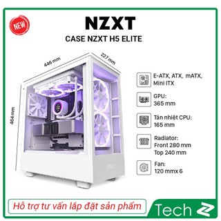 Vỏ máy tính NZXT H5 Elite (Màu Trắng / Màu Đen)