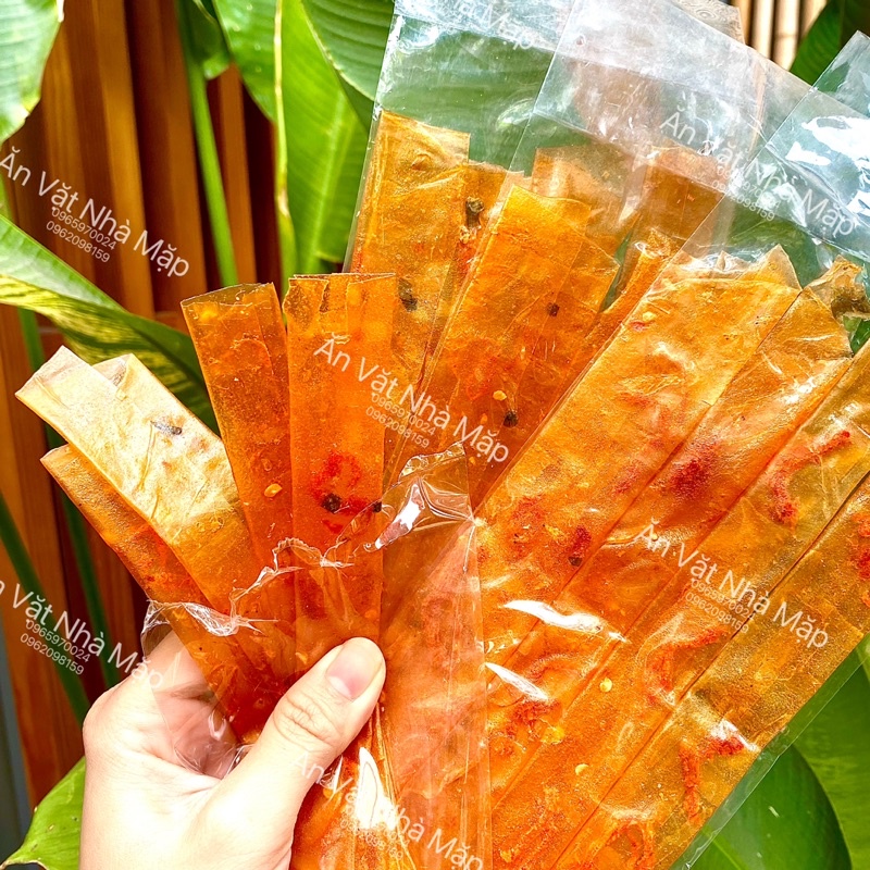 Bánh Tráng Phơi Sương Dẻo Cuộn  Khô Bò Sợi Cay Ngon Loại Dài