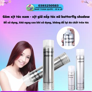Gôm xịt tóc butterfly shadow - xịt giữ nếp tóc nam nữ chiết xuất từ thảo dược phù hợp với mọi loại tóc 150ml 320ml 600ml