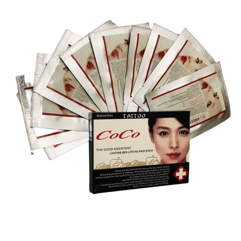 [1 hộp 10 miếng] Miếng dán môi Coco-cô gái