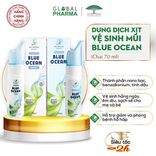 Dung dịch xịt vệ sinh mũi Blue Ocean - Phòng bệnh hô hấp, kháng khuẩn cho mẹ & bé (Chai 70ml)
