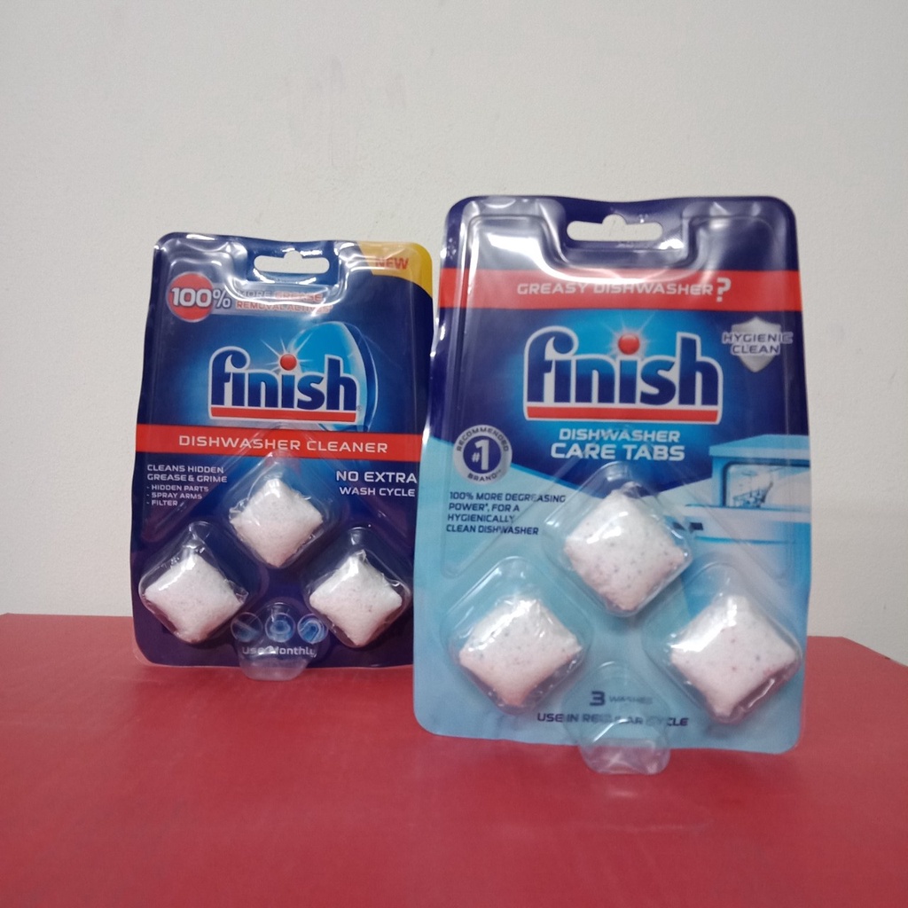 Vỉ 3 Viên Vệ Sinh Máy Rửa Chén Bát Finish Loại Bỏ Các Vết Bẩn Nhập Khẩu Châu Âu Chính Hãng