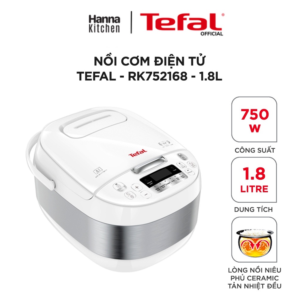 Nồi cơm điện tử cao tần Tefal RK752168 - 1.8L, 750W